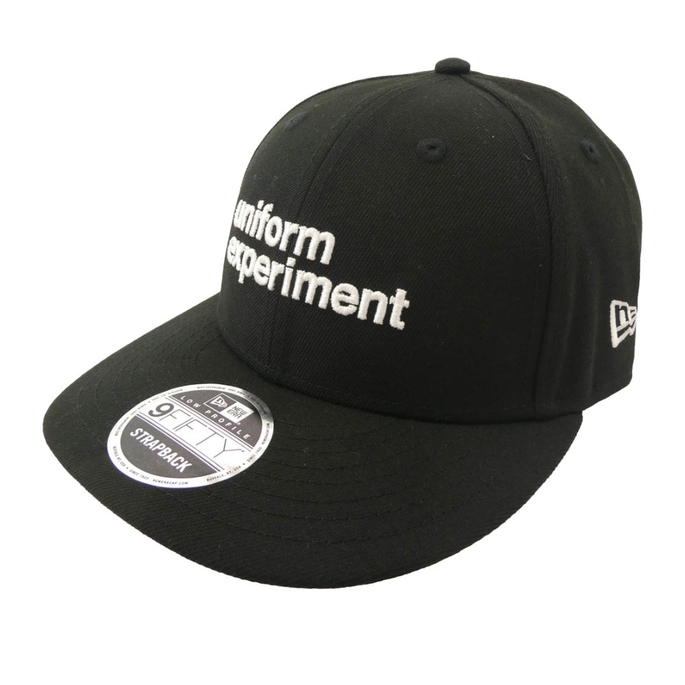 uniform experiment ユニフォームエクスペリメント キャップ UE-250066 NEW ERA LP 9FIFTY CAP ニューエラ ロゴ刺繍 キャップ ブラック系【美品】【中古】