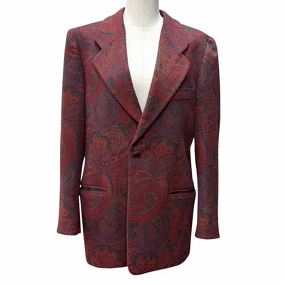 極美品 ヘルノ テーラードジャケット ワインレッド レディース 42