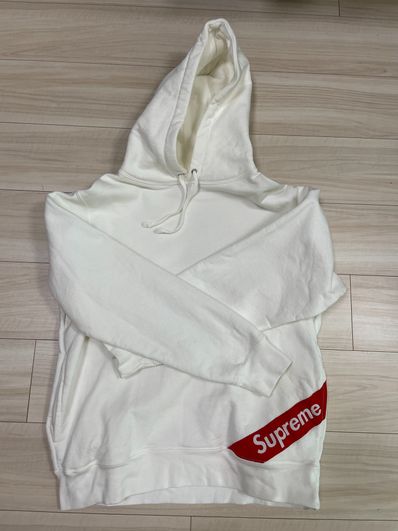 Supreme Corner Label Hooded Sweatshirt "White"