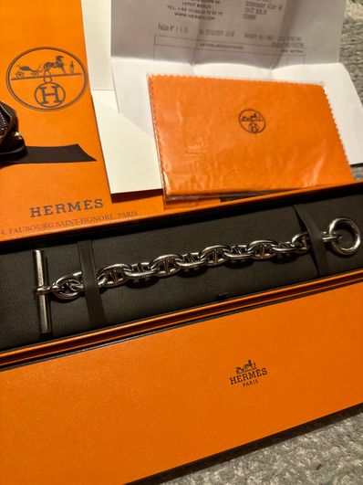 Hermes Chaine D'ancre TGM Bracelet "Silver"