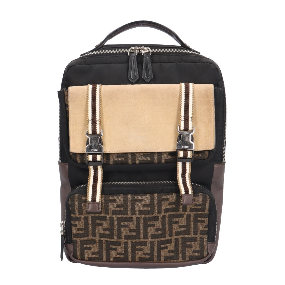 フェンディ ズッカ リュック・デイパック ナイロン 7VZ047 メンズ FENDI 中古