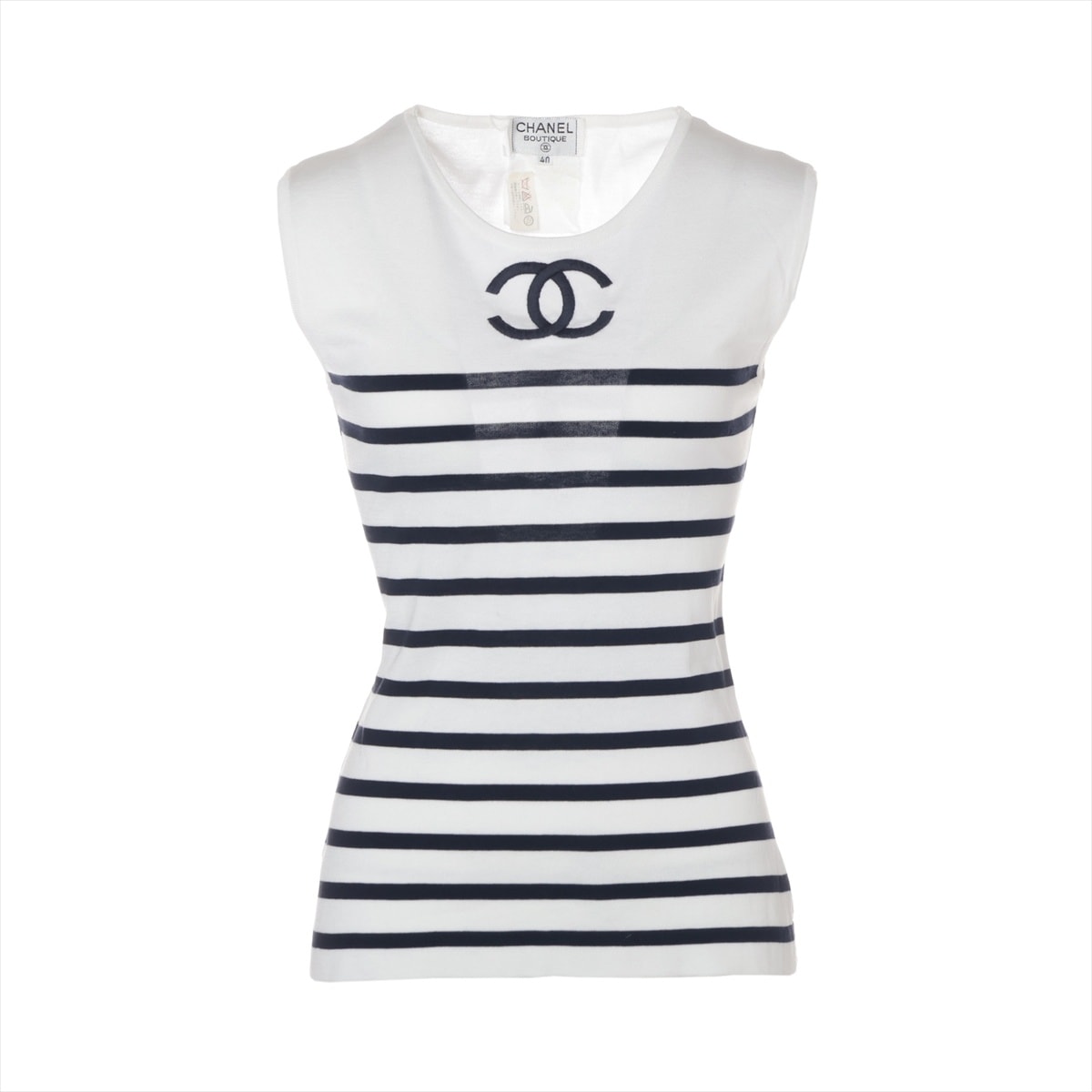 目立った傷や汚れなし】シャネル CHANEL 1995 38 ボーダー