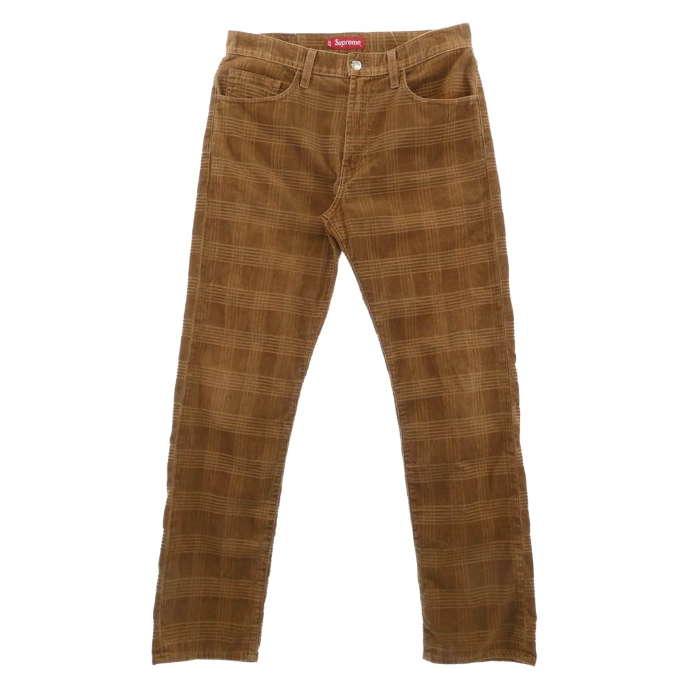 Supreme シュプリーム パンツ CORDUROY PANT コーデュロイ 5ポケット パンツ イエローブラウン系 32【中古】
