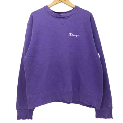 90s USA製 青タグ スクリプトロゴ クルーネック スウェット【1142529659082】