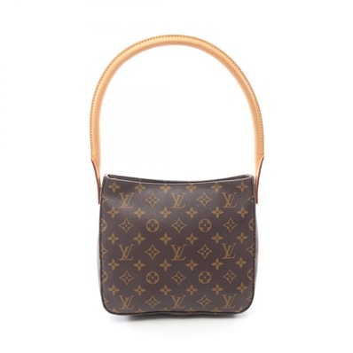 ルイ・ヴィトン LOUIS VUITTON ルーピングMM ショルダーバッグ バッグ PVCコーティングキャンバス レザー モノグラム レディース ブラウン系 M51146 【中古】