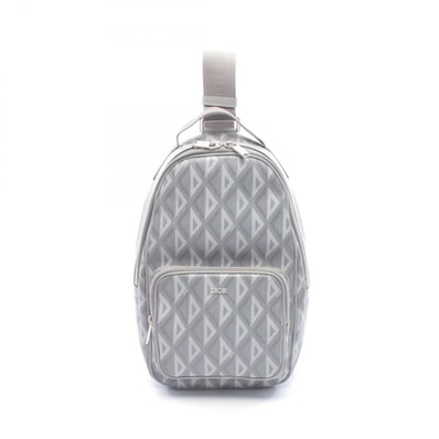 ディオール Dior ライダー ミニ スリングバッグ CDダイヤモンド ウエストバッグ ボディバッグ バッグ PVCコーティングキャンバス レザー メンズ グレー系 / ホワイト系 【中古】
