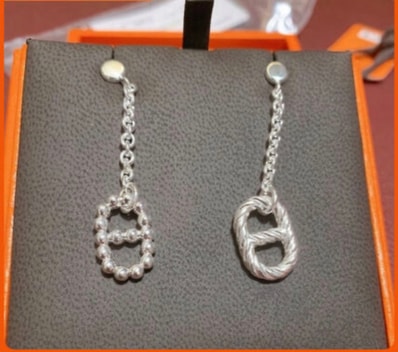 Hermes Earrings "Silver"