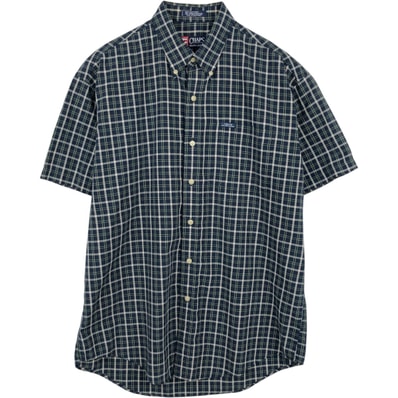 古着 ラルフローレン Ralph Lauren CHAPS チャップス 半袖 ボタンダウン チェックシャツ メンズL相当/eaa654275