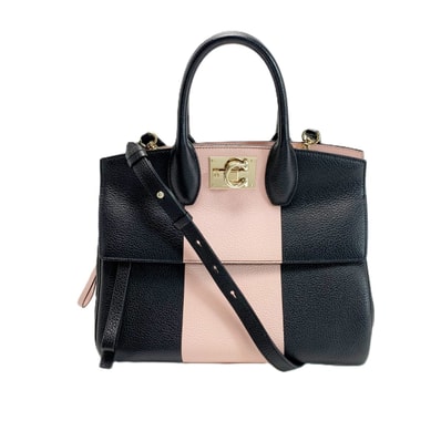 Salvatore Ferragamo サルヴァトーレフェラガモ ガンチーニ DH21 H451 ブラック×ピンク 袋有 レディース