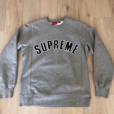 Supreme Arc Logo Crewneck "Heather Grey"