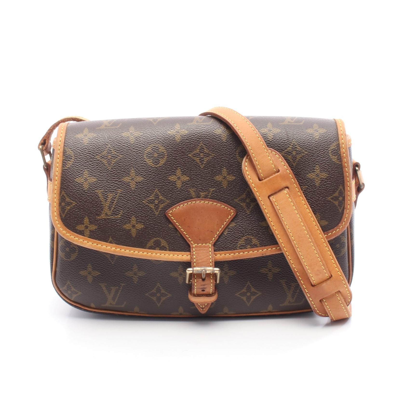 ルイ・ヴィトン LOUIS VUITTON ソローニュ ショルダーバッグ バッグ PVCコーティングキャンバス レザー モノグラム レディース ブラウン系 M42250 【中古】