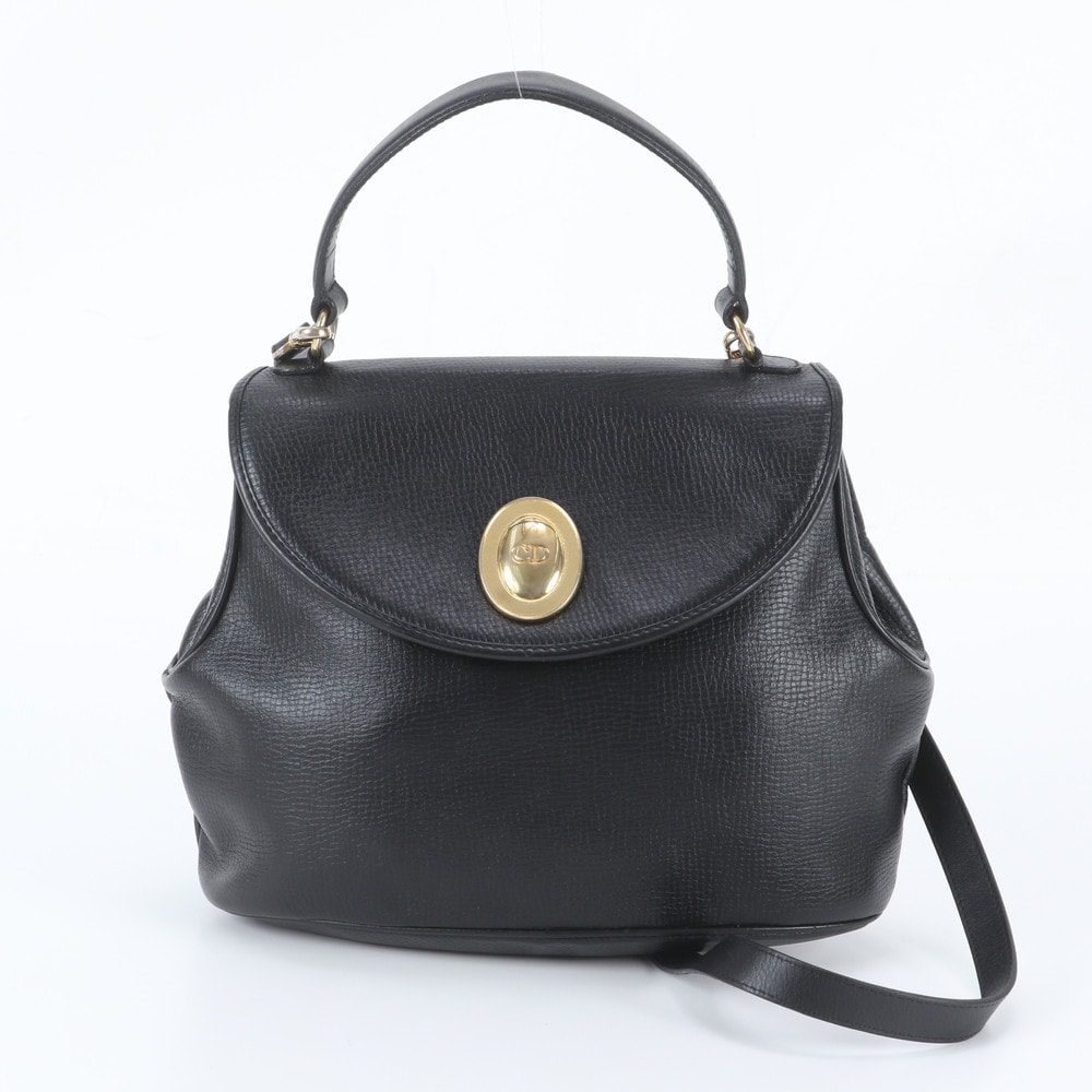 ■美品 クリスチャンディオール ショルダーバッグ レザー