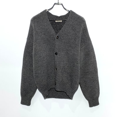 AURALEE Super Milled Knit Big Cardigan "Gray"