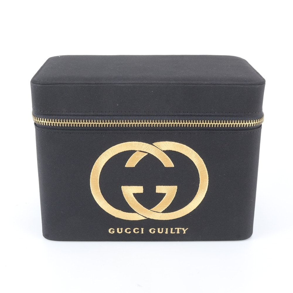■極美品 グッチ GUCCI GUILTY ロゴ 刺繍 バニティ バッグ