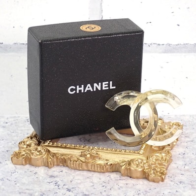 シャネル CHANEL ココマーク ブローチ クリア【中古】【ABランク】