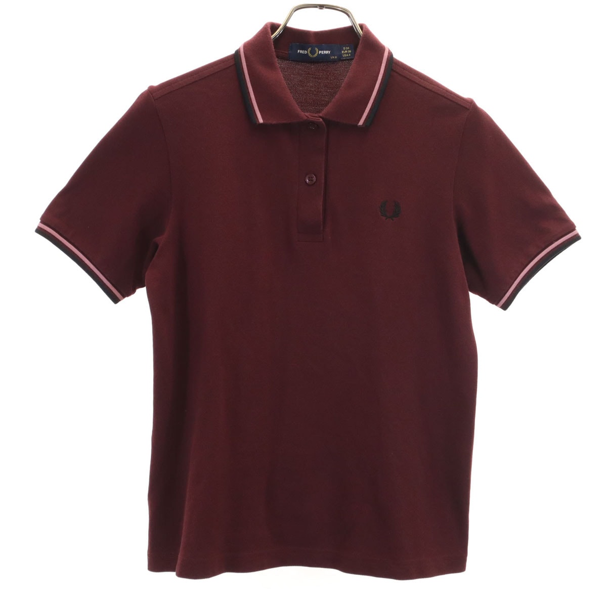 FRED PERRY フレッドペリー 半袖 ポロシャツ 8 ボルドー