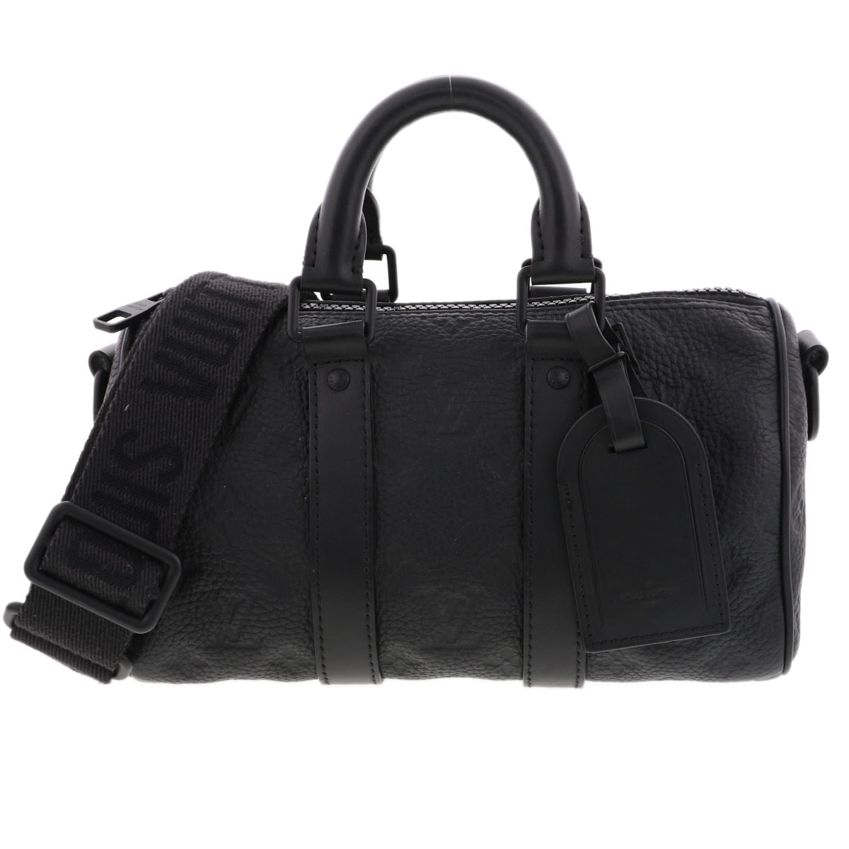 【値下げ】  LOUIS VUITTON ルイ・ヴィトン キーポル バンドリエール25 ボストンバッグ M20900 トリヨンクレマンス ブラック  レディース【中古】