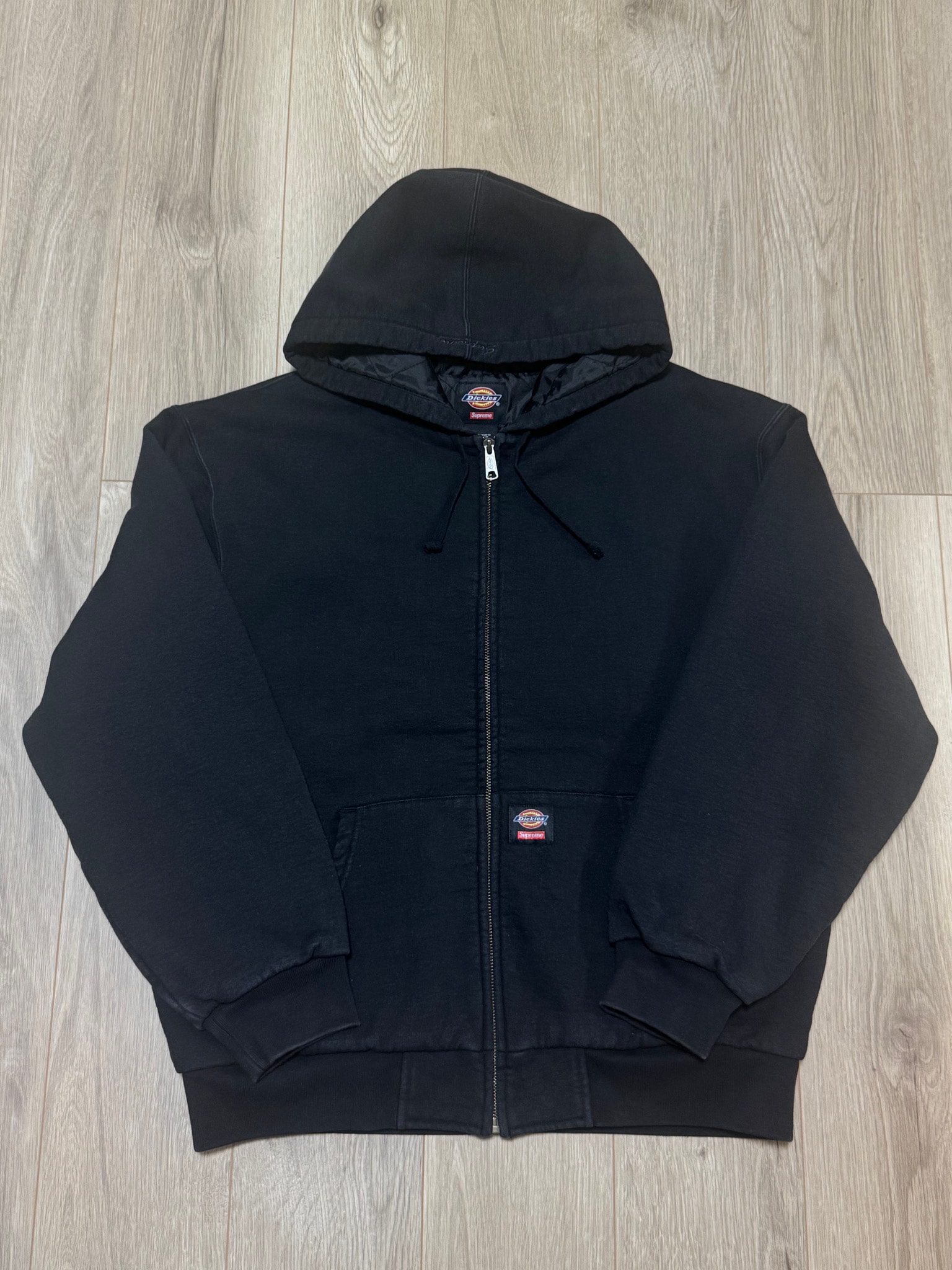 Supreme x Dickies Quilted Lined Zip Up Hooded Sweatshirt "Black"