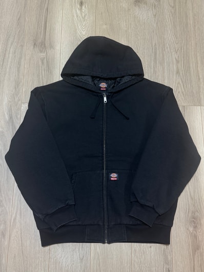 Supreme x Dickies Quilted Lined Zip Up Hooded Sweatshirt "Black"