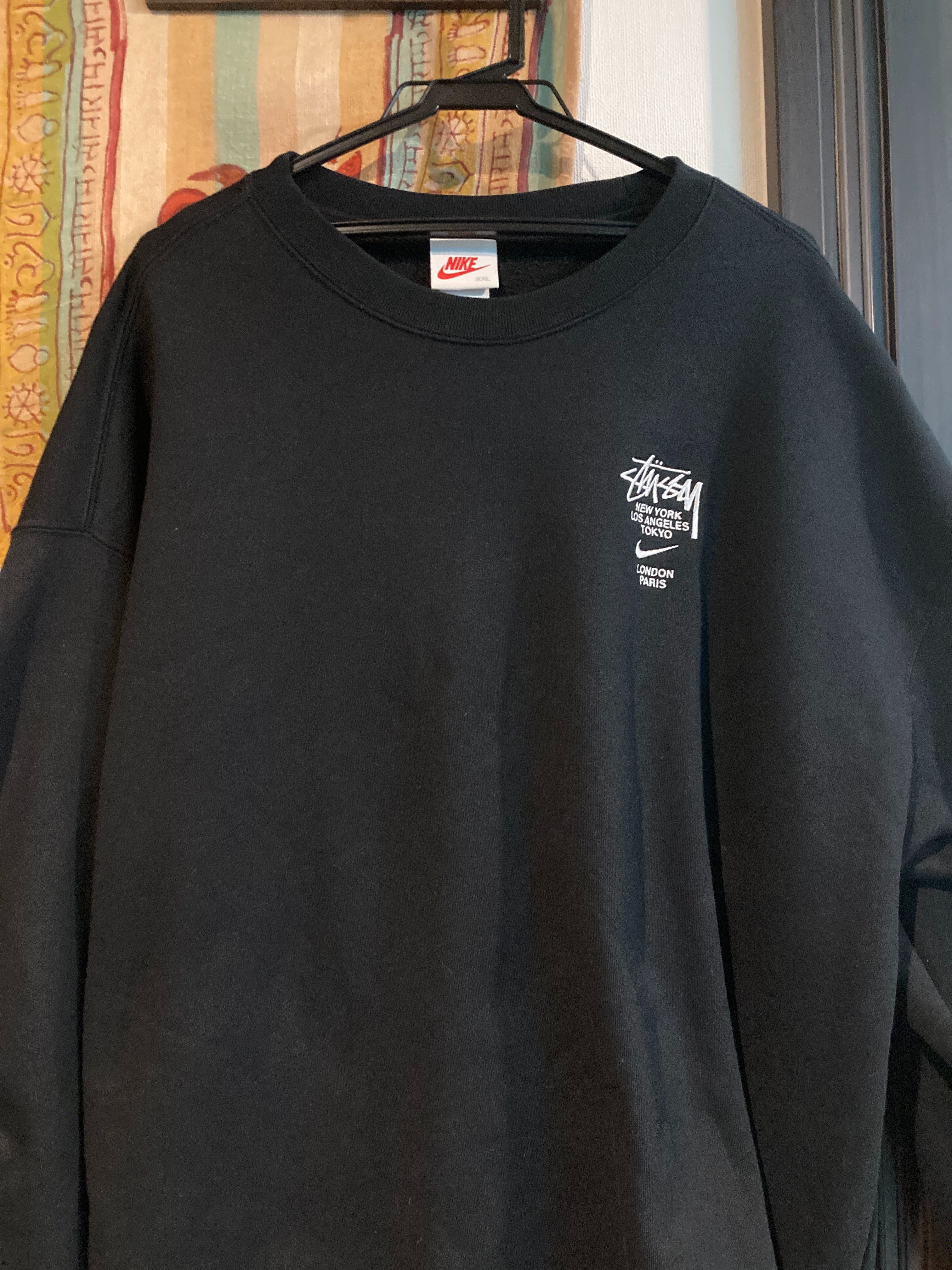 Nike x Stussy International Crewneck Sweatshirt (US Size) "Black" DC4198-010