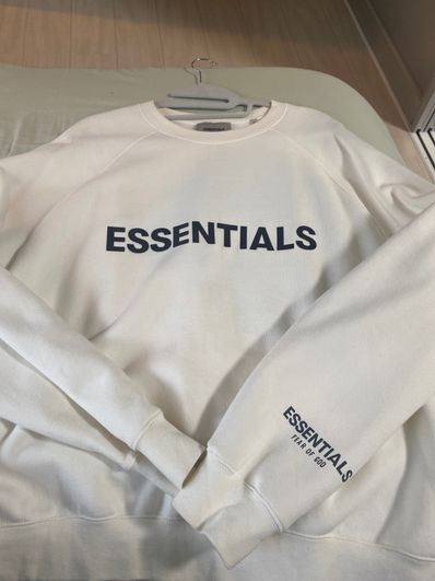 FEAR OF GOD ESSENTIALS 3D Silicon Applique Crewneck "White"