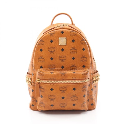 エム・シー・エム MCM ヴィセトス リュックサック バックパック バッグ レザー レディース ブラウン系 【中古】