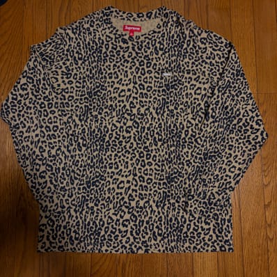 Supreme Small Box L/S Tee "Leopard"(23FW)