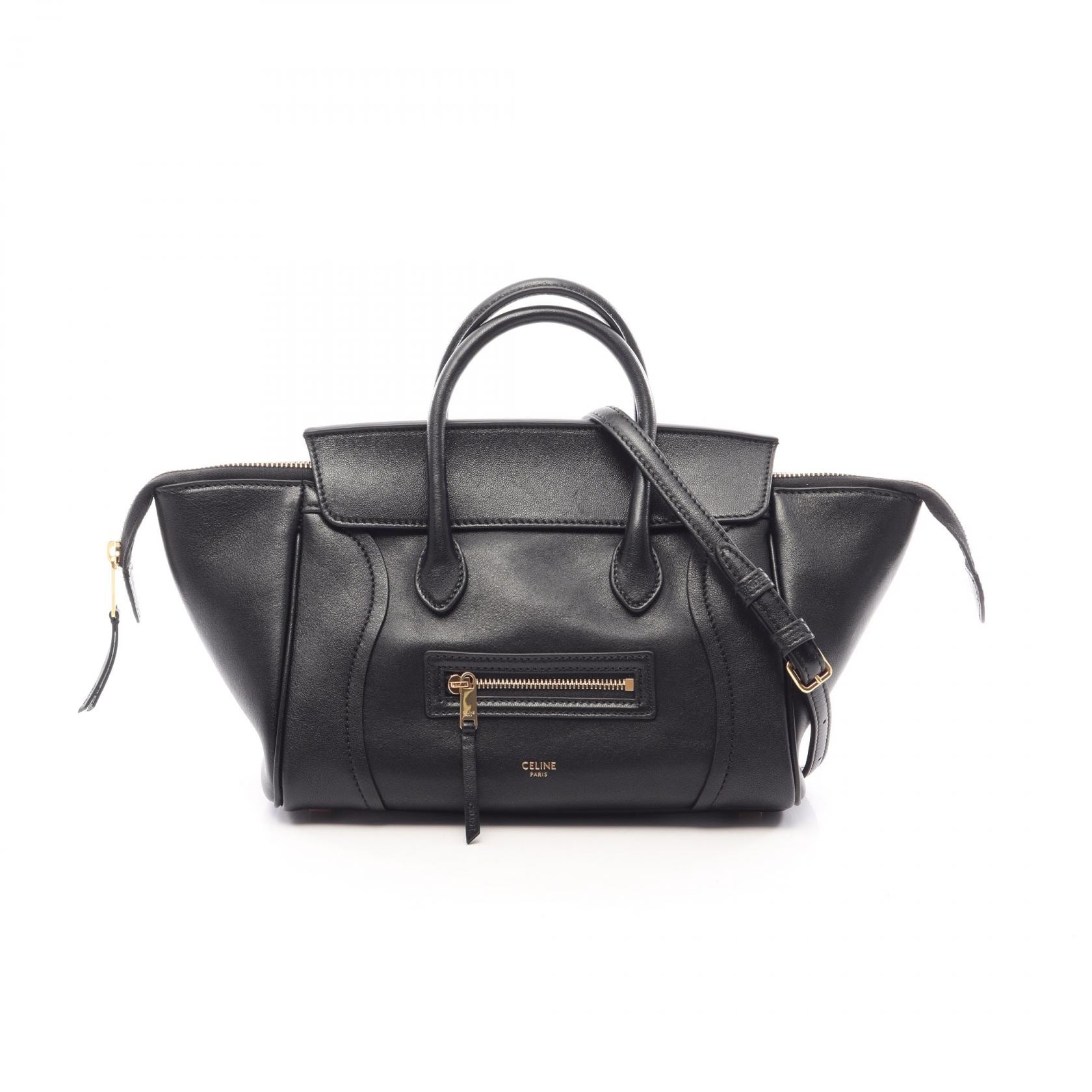 セリーヌ CELINE リトルラゲージ 2WAY ハンドバッグ バッグ レザー レディース ブラック系 124213GW238NO 【新品】