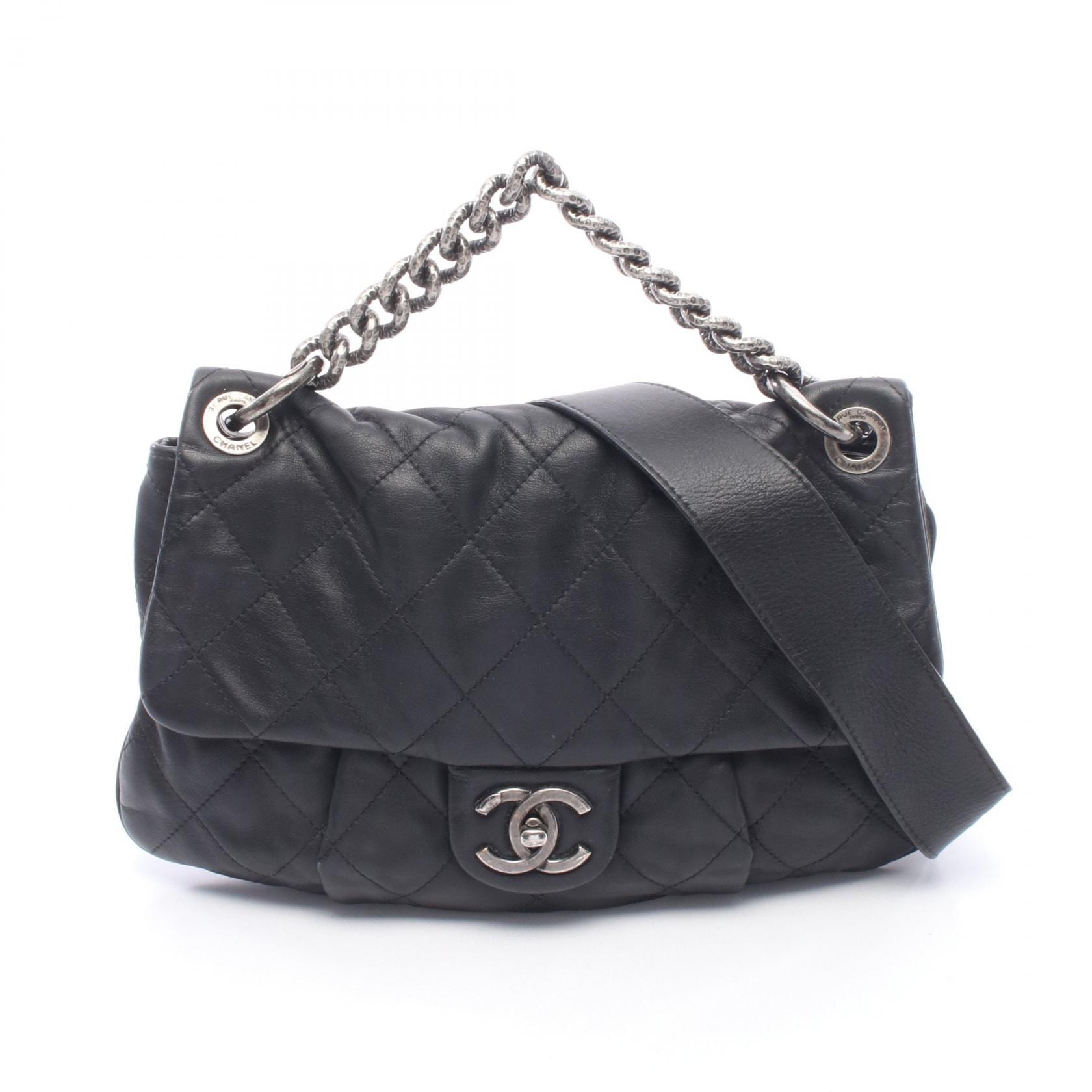 シャネル CHANEL マトラッセ 2WAY ハンドバッグ バッグ レザー レディース ブラック系 【中古】