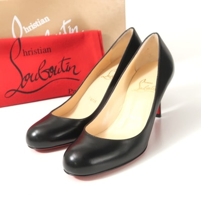 Christian Louboutin クリスチャンルブタン SIMPLE PUMP 70 KID パンプス サイズ35.5 ヒール レザー 靴 ブランド古着【中古】20260213/RA7709