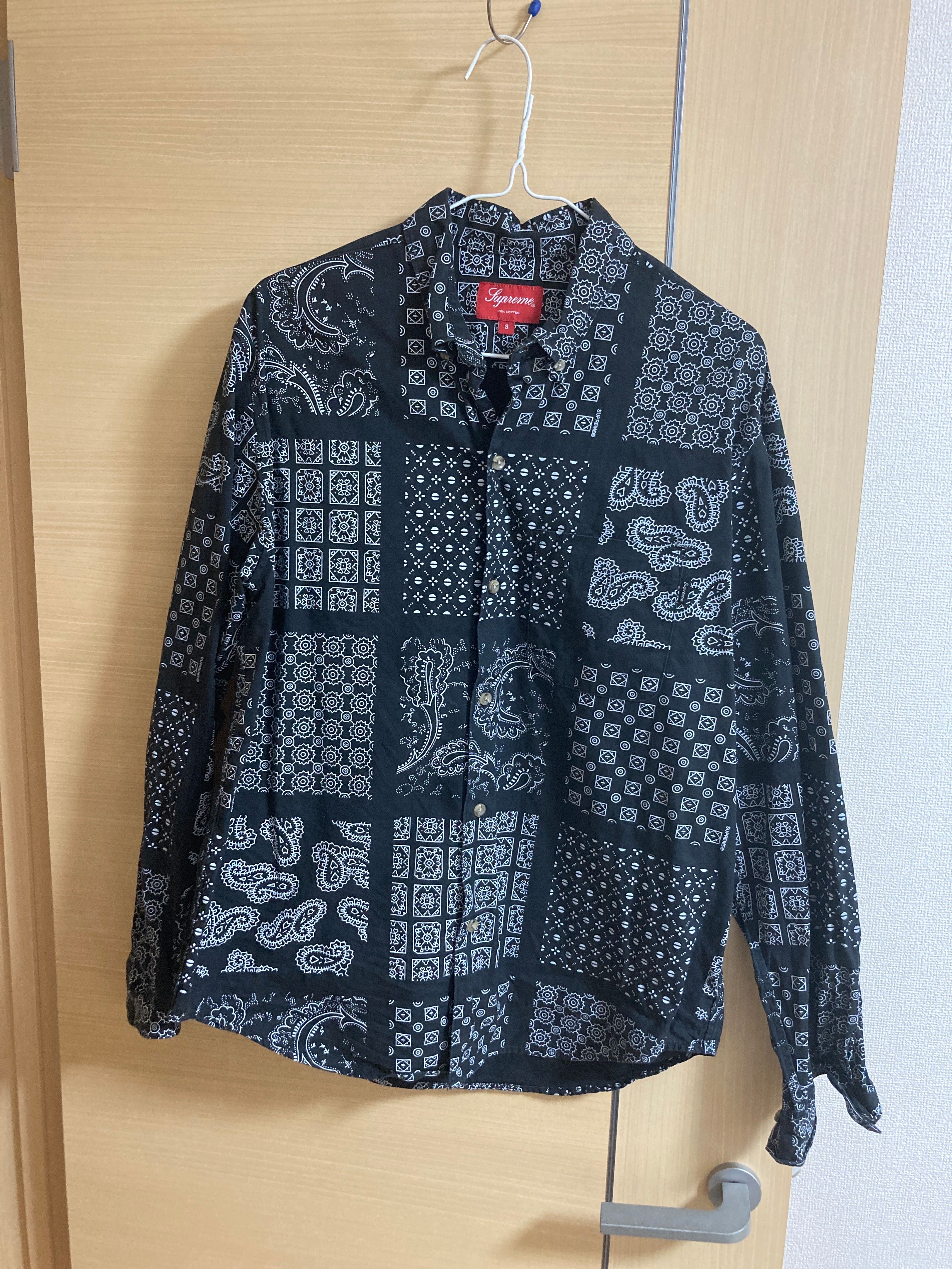 Supreme Paisley Grid Shirt "Black"