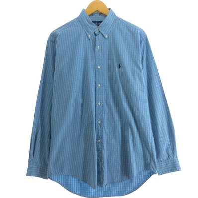 古着 ラルフローレン Ralph Lauren YARMOUTH 長袖 ボタンダウンチェックシャツ メンズM相当/eaa521319