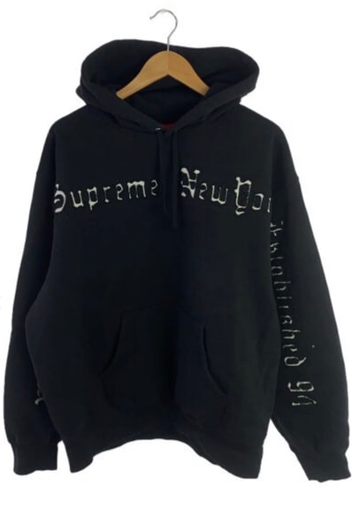 Supreme Contrast Cutout Hooded Sweatshirt "Black"