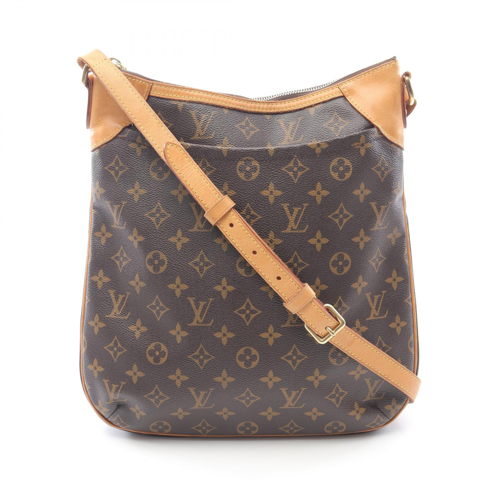 ルイ・ヴィトン LOUIS VUITTON オデオンMM ショルダーバッグ バッグ PVCコーティングキャンバス レザー モノグラム レディース ブラウン系 M56389 【中古】