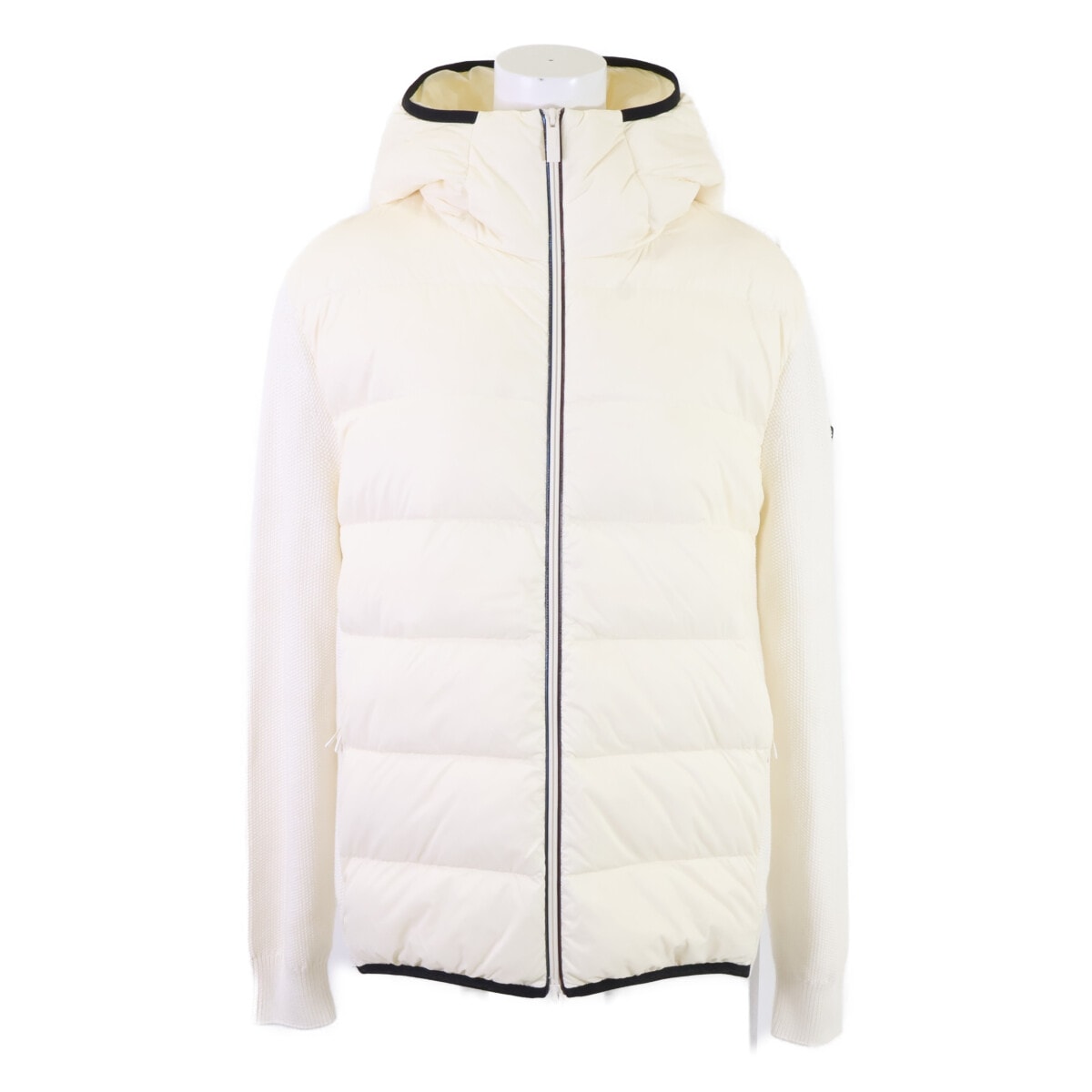 モンクレール 【美品/24年製】K20919B00007 CARDIGAN TRICOT コットンニット切替 フーディダウンジャケット S