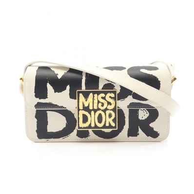 ディオール Dior MISS DIOR ショルダーバッグ バッグ レザー レディース ホワイト系 / ブラック系 M2610UZCJ 【中古】