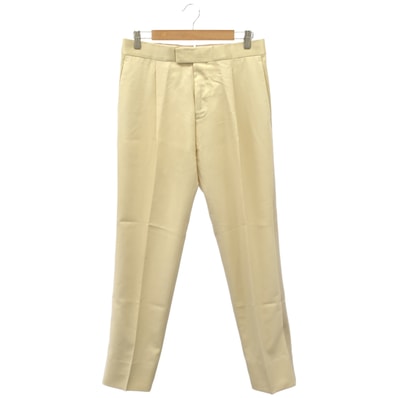 ルイヴィトン 12SS RM121 H1PA73WY8 アイボリー シルクウール センタープレススラックスパンツ 38