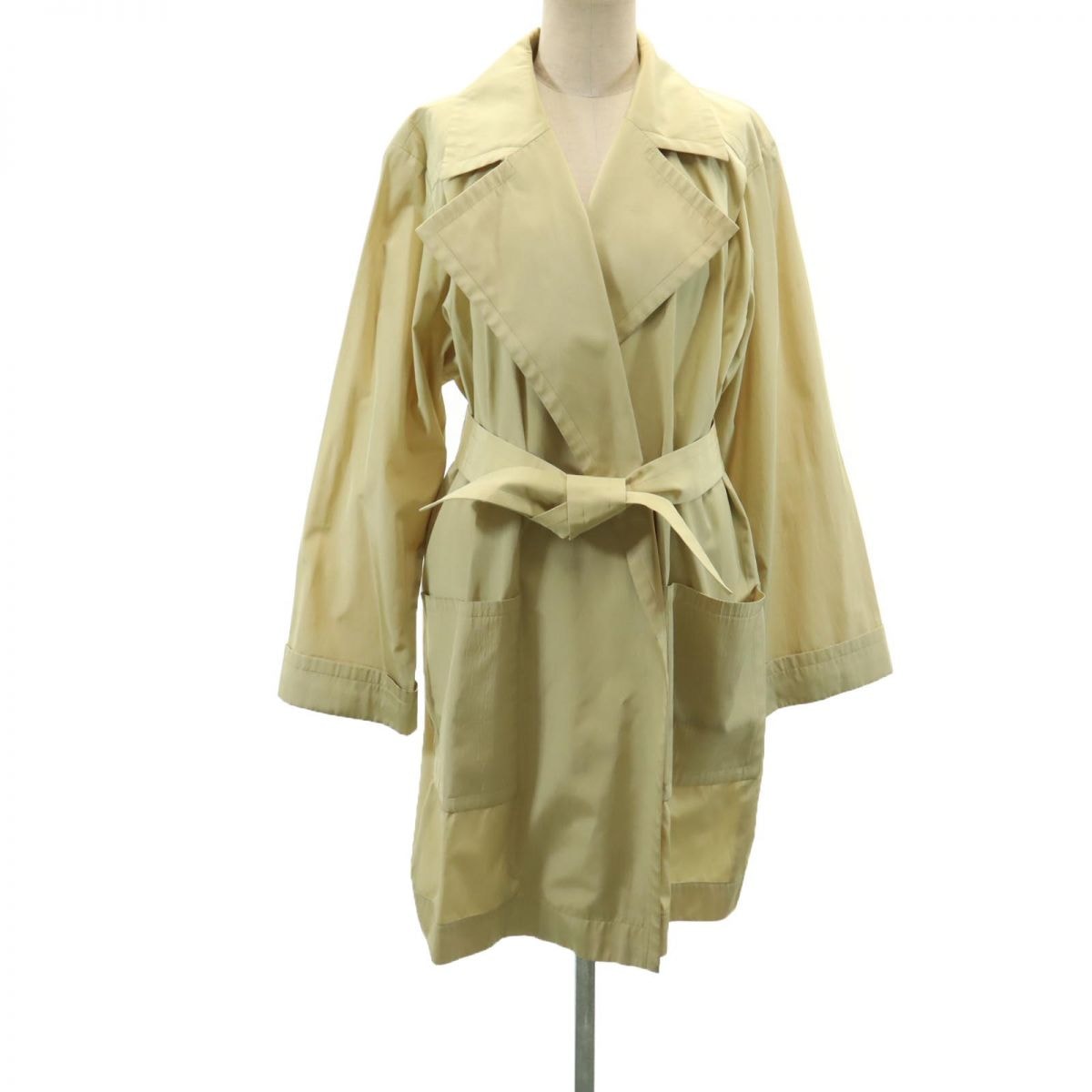 YVES SAINT LAURENT イヴサンローラン 90s オールド ガウンコート M イエロー系