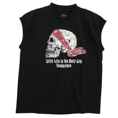 TENDERLOIN テンダーロイン その他トップス T-N/S TEE バンダナスカルプリント ノースリーブ Tシャツ ブラック ブラック系 M【中古】