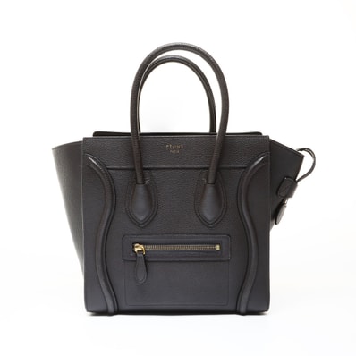 セリーヌ CELINE ラゲージ マイクロショッパー ハンドバッグ【中古】