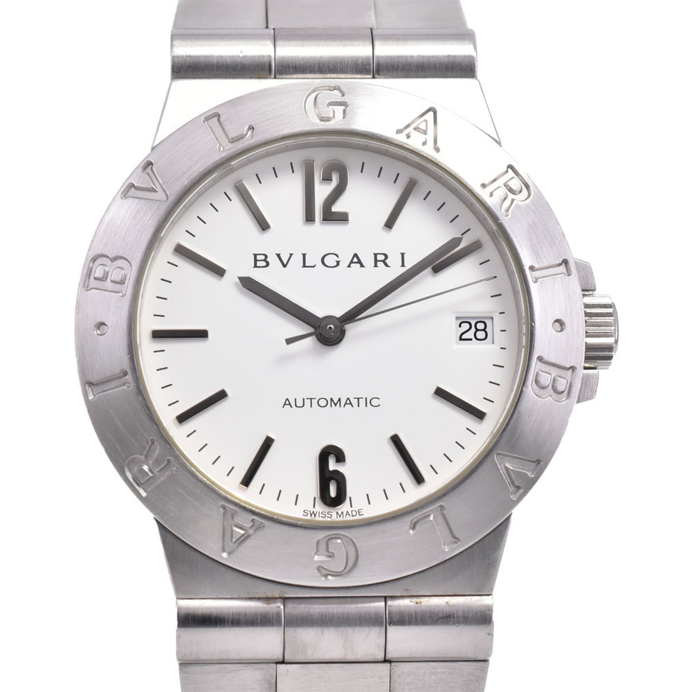 値下 ブルガリ BVLGARI LCV35S ディアゴノ スポーツ デイト 自動巻き メンズ 良品 E#143941