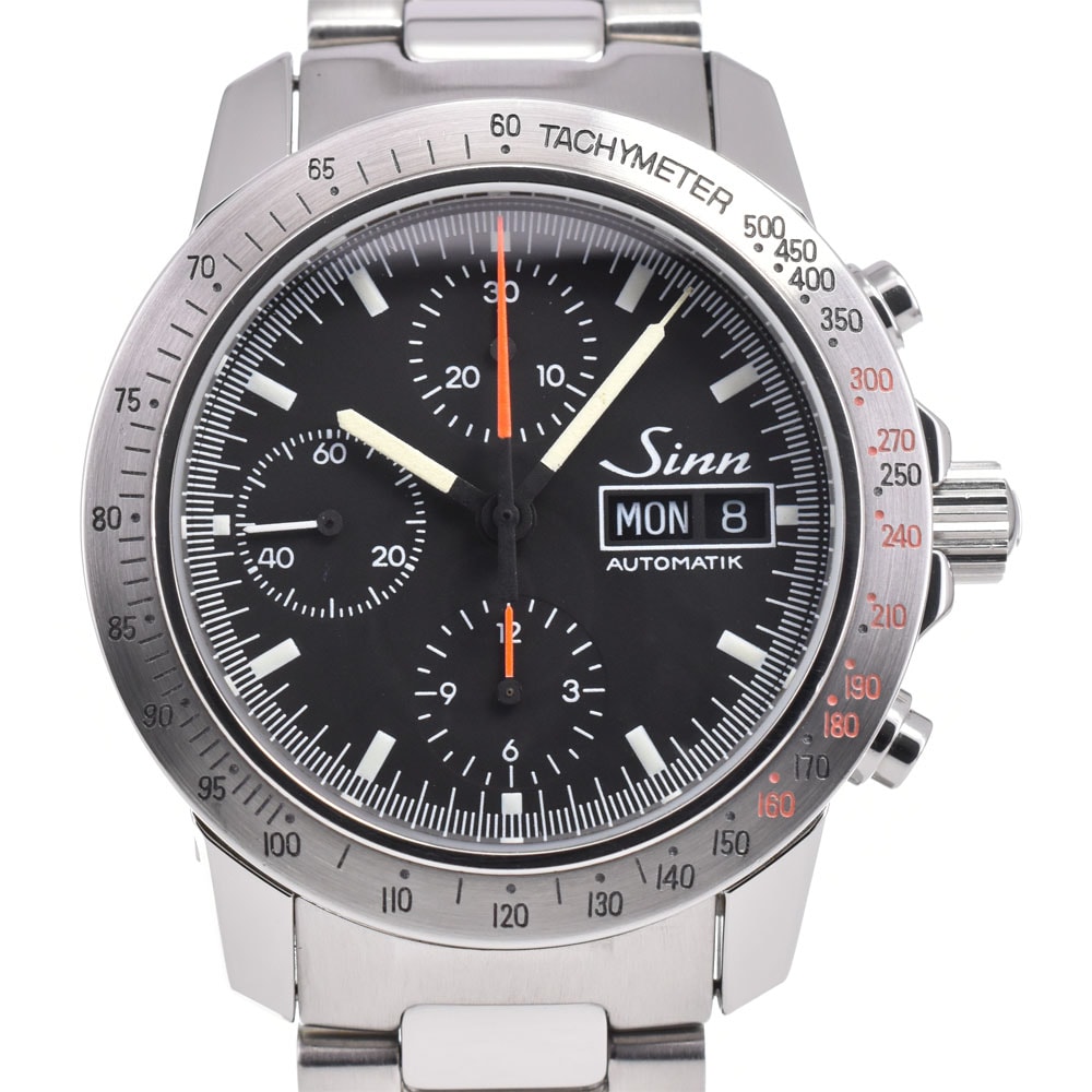 ジン Sinn 303 AUTOBAHN クロノグラフ デイデイト 自動巻き メンズ 良品 箱付き N#145415
