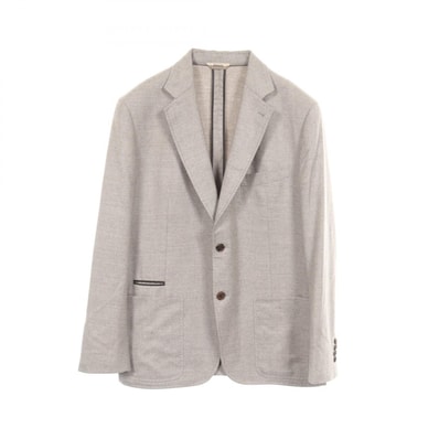 エルメス HERMES テーラードジャケット 衣料品 アウター カシミヤ メンズ グレー系 【中古】