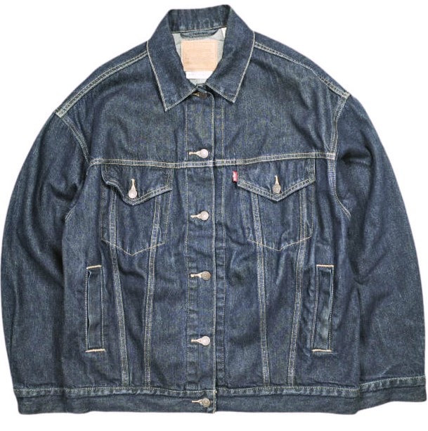 Levi's リーバイス 25SS XL WOMENS TRUCKER JACKET / VERY CLEAN 3rd型 オーバーサイズ デニムジャケット A3472-0001 S ダークインディゴ Gジャン トラッカージャケット アウター g25457