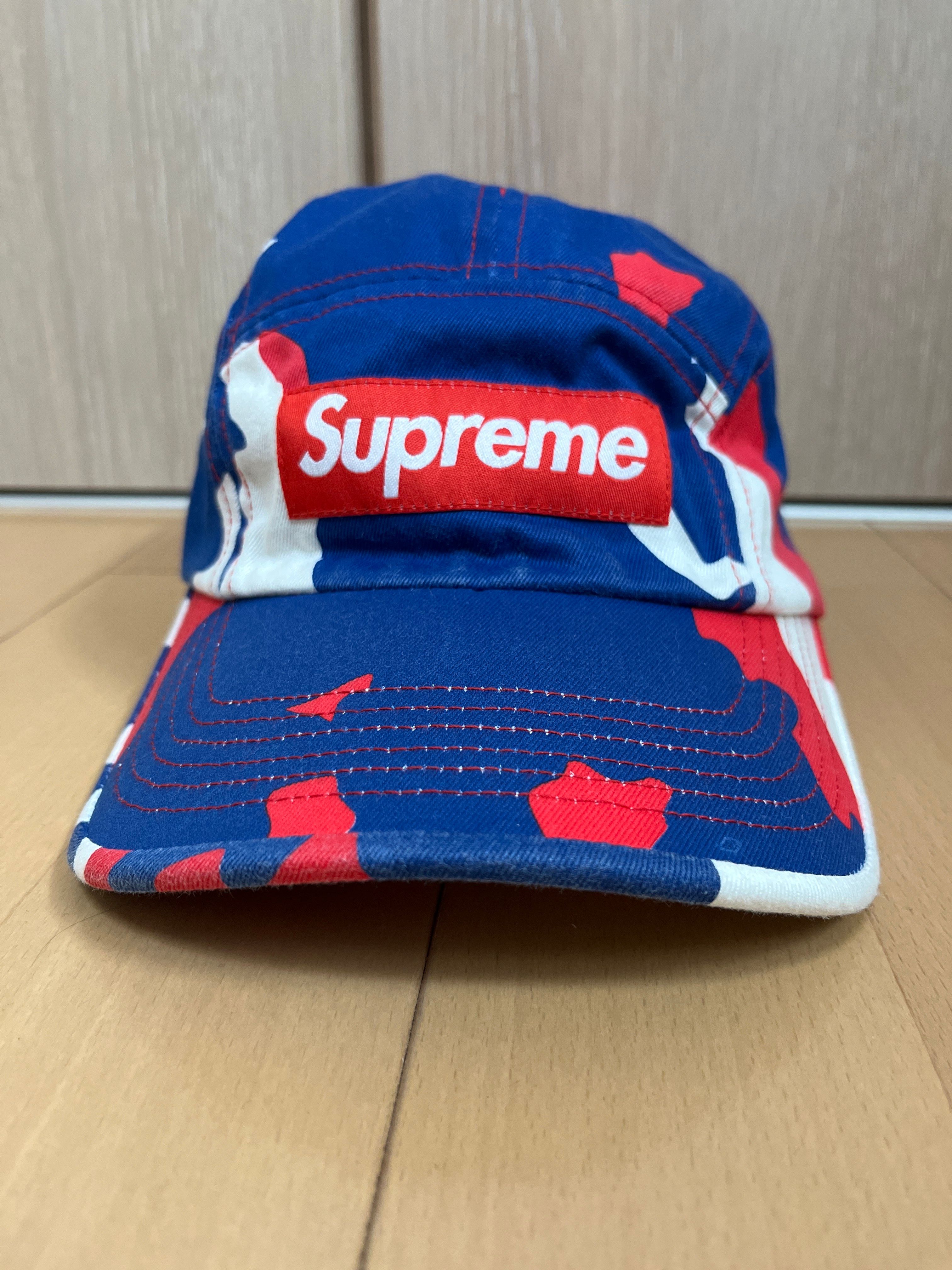 Supreme Washed Chino Twill Camp Cap "Red Camo"(22SS)