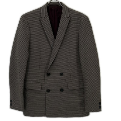 カラー 【美品】20WCM-J09112 ハウンドトゥース ダブルブレスト テーラードジャケット 2