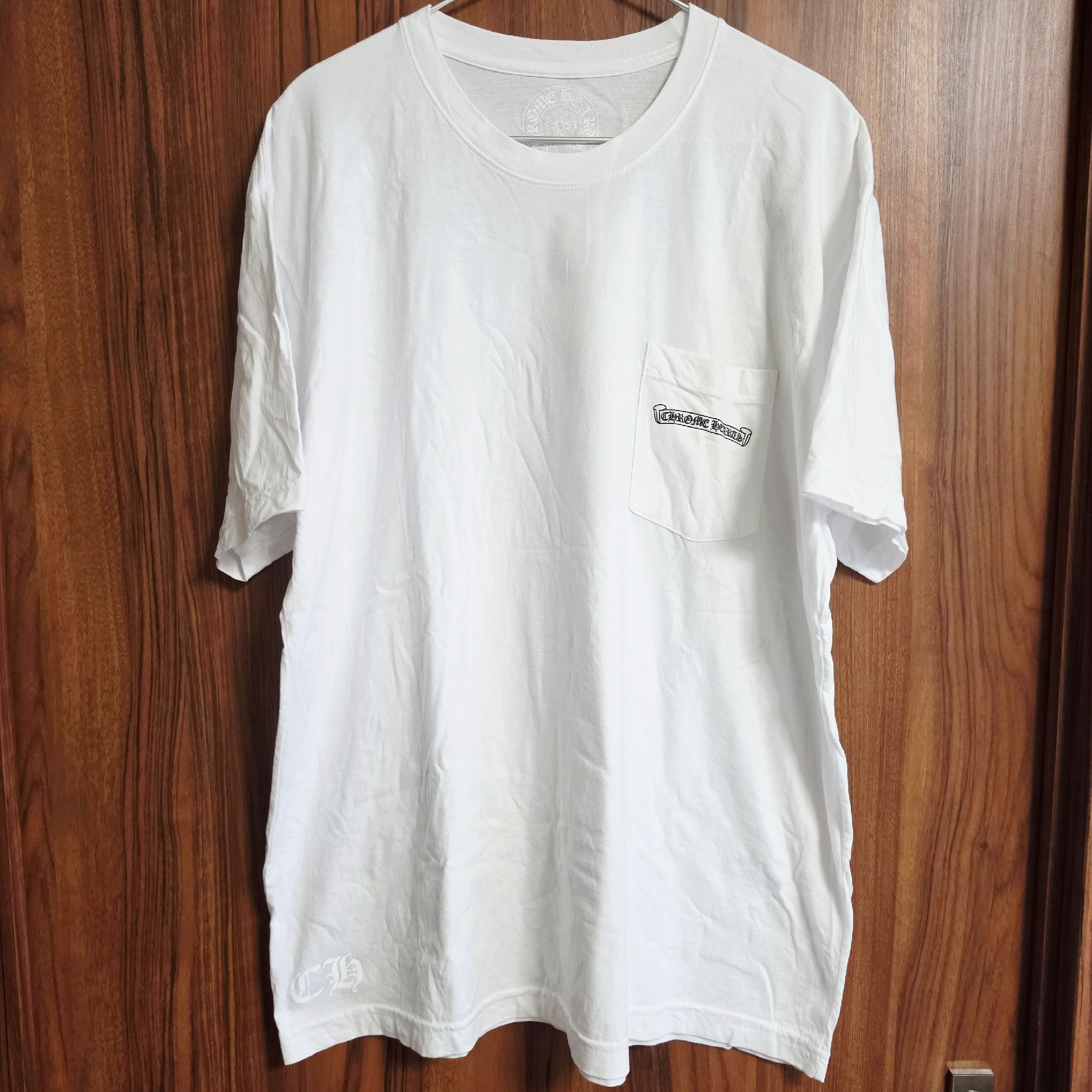 Chrome Hearts Shoulder USA Script Logo Pocket T-Shirt "White"