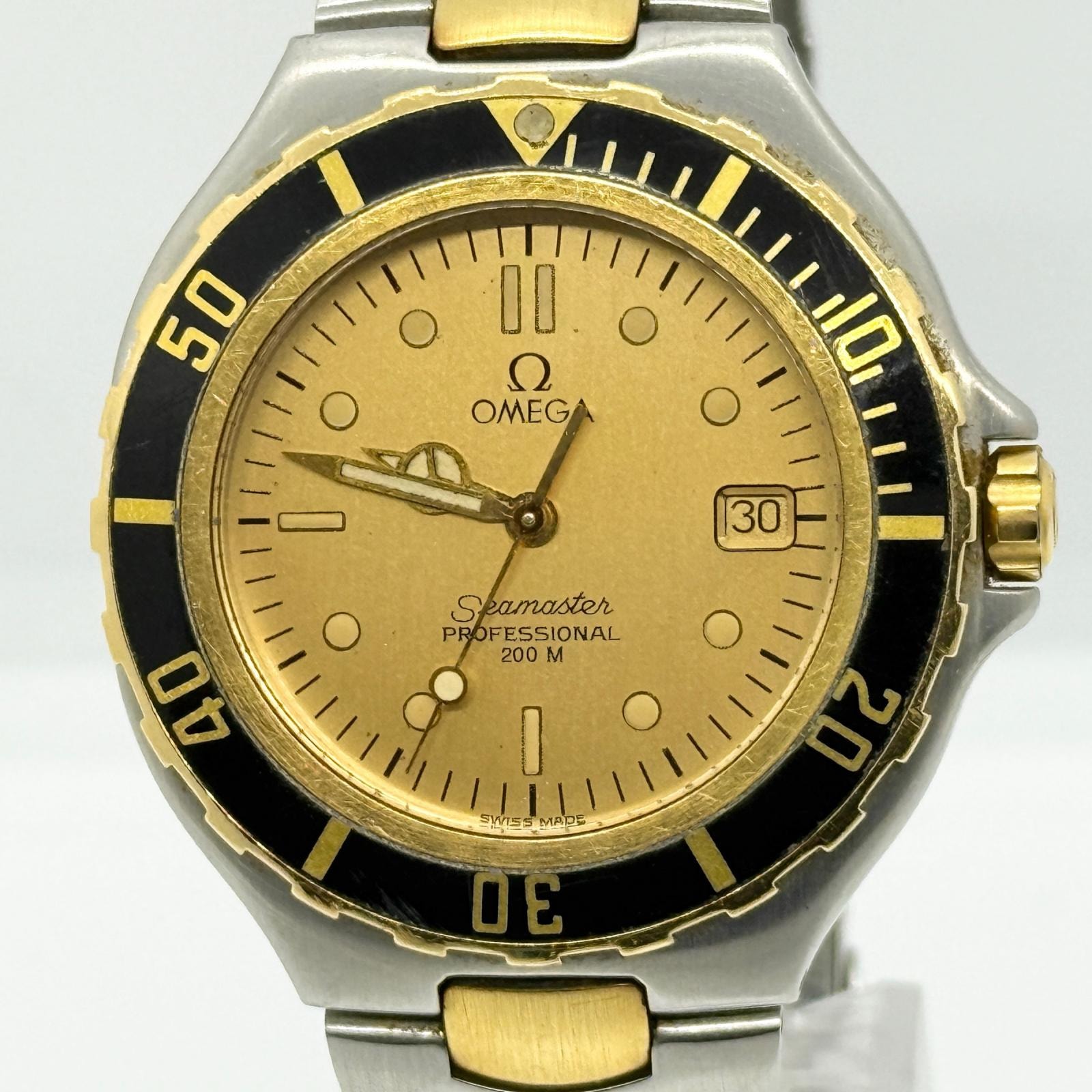 OMEGA オメガ SEAMASTER シーマスター プロフェッショナル 200M ゴールド QZ メンズ 腕時計 稼働品
