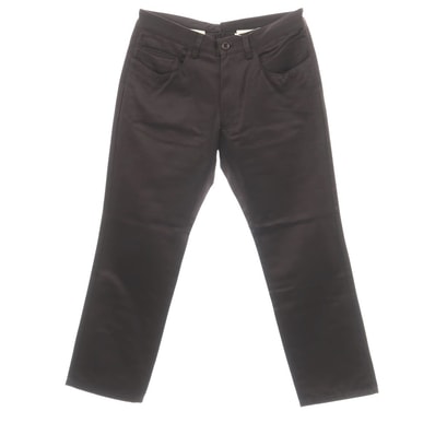 【中古】ポールスミスコレクション PAUL SMITH COLLECTION コットン サテン 5ポケットパンツ チャコールブラウン【サイズL】【メンズ】