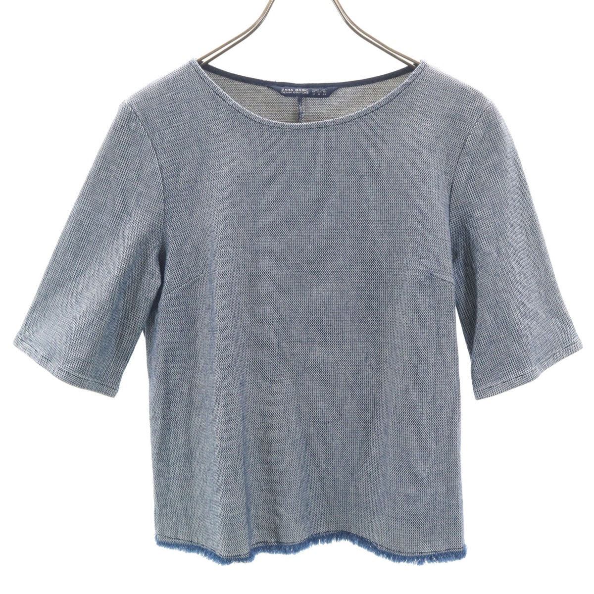 ZARA BASIC ザラベーシック 半袖 Tシャツ M ネイビー